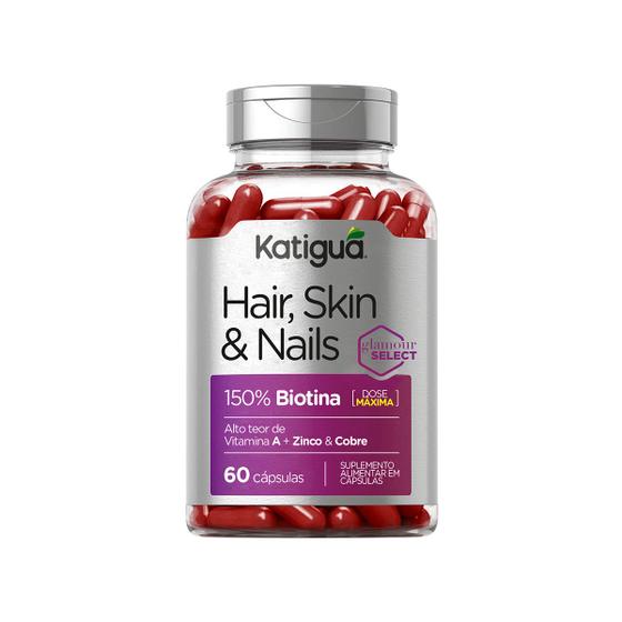 Imagem de Hair, Skin & Nails Glamour 500mg 60 Cápsulas - Katiguá