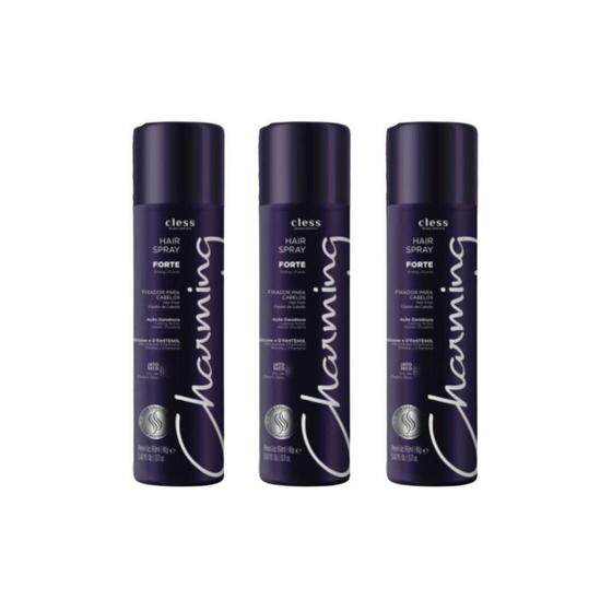 Imagem de Hair Spray Charming Forte 150Ml - Kit Com 3Un