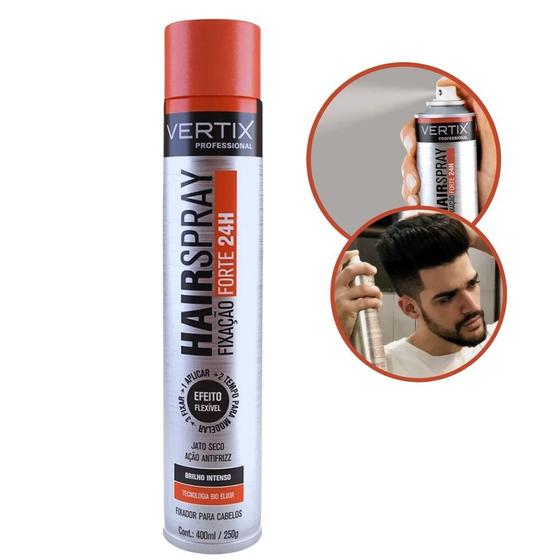 Imagem de Hair Spray de Cabelo Fixação Forte 24H Efeito Flexível Brilho Intenso 400ml Ricca