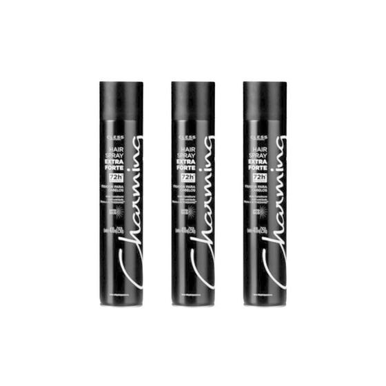 Imagem de Hair Spray Fixad Charming Ex Forte C/Perfu 400Ml -Kit C/3Un