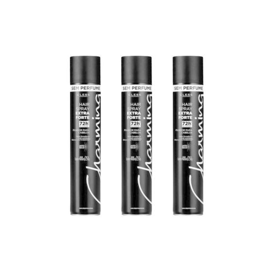 Imagem de Hair Spray Fixador Charming Extra Forte S/Perfu 400Ml-Kit3Un