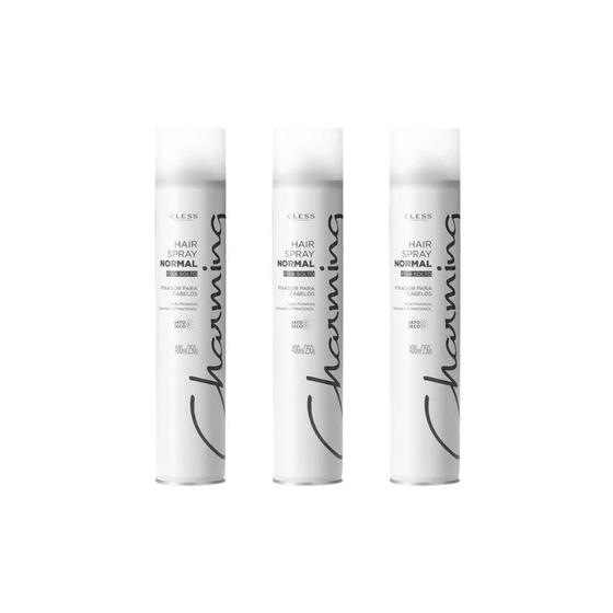 Imagem de Hair Spray Fixador Charming Normal 400Ml - Kit Com 3Un