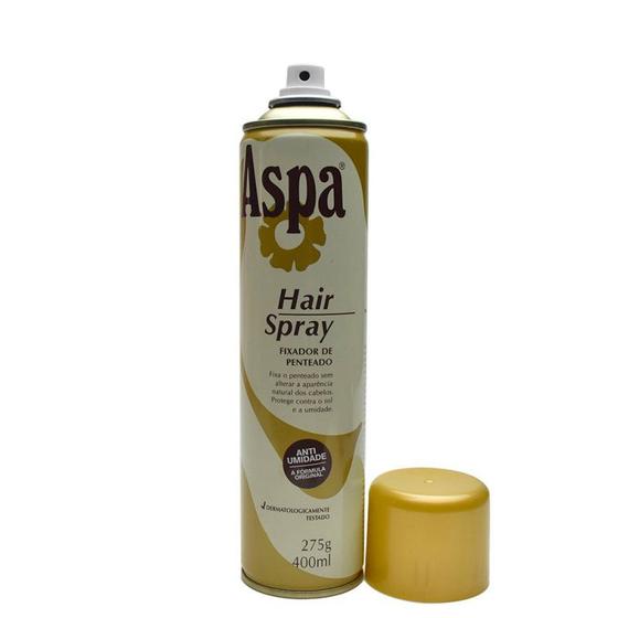 Imagem de Hair Spray Fixador Tradicional Para Cabelos Fixa Solto Aspa 400ml