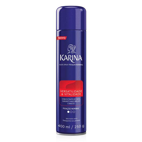 Hair Spray Karina Fixação Normal 400ml Menor preço em Hair Spray Karina Fixação Normal 400ml