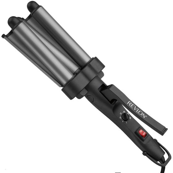 Imagem de Hair Waver REVLON 3 Barrel Jumbo Long-Lasting Waves Grey