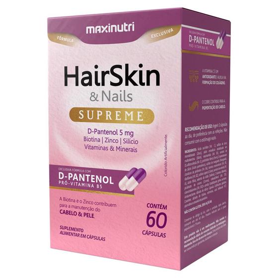 Imagem de HairSkin Supreme com D-Pantenol 60 Capsulas Maxinutri