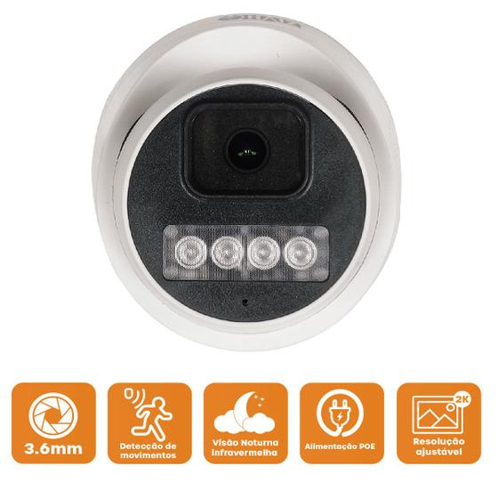 Imagem de HAIZ Câmera de Segurança IP POE Dome 3.6mm 3MP Infravermelho Onvif HZ-D28