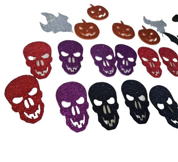 Imagem de Halloween mini figuras terror em EVA glitter 24un Decoração