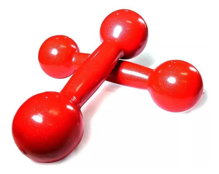 Halter Peso Bola Emborrachado 5Kgs Vermelho Musculação Menor preço em Halter Peso Bola Emborrachado 5Kgs Vermelho Musculação
