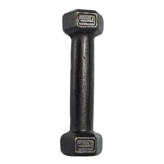 Imagem de Halter Sextavado 1 kg Pintado Preto Ferro Fundido Academia Musculação Exercicio