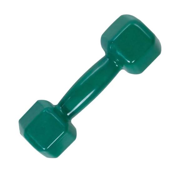 Imagem de Halter Sextavado Emborrachado 3kgs Verde Musculação Academia