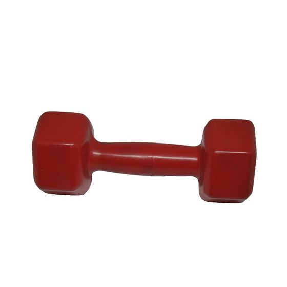 Imagem de Halter Sextavado Emborrachado 3kgs Vermelho Musculação