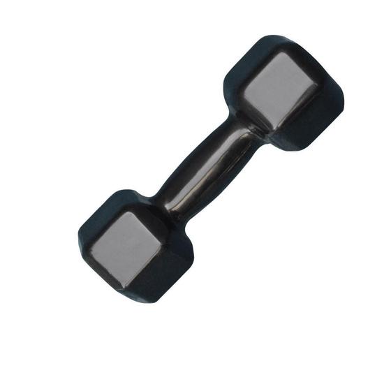 Imagem de Halter Sextavado Emborrachado 5Kg Academia Treino Musculação