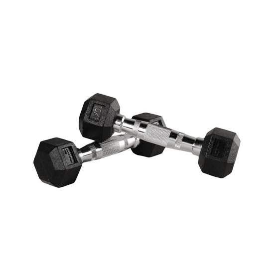 Imagem de Halteres Evolution Fitness 10kg Cromado Sextavado  Par