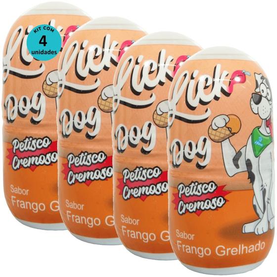 Imagem de Hana Lick Dog Sabor Frango Grelhado 40g Petisco Cremoso Para Cães Kit 4 un