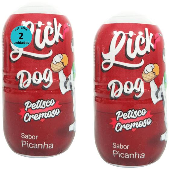 Imagem de Hana Lick Dog Sabor Picanha 40g Petisco Cremoso Para Cães Kit 2 un