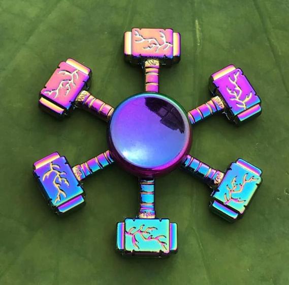 Imagem de Hand Spinner Aço Galvanizado Martelo Thor