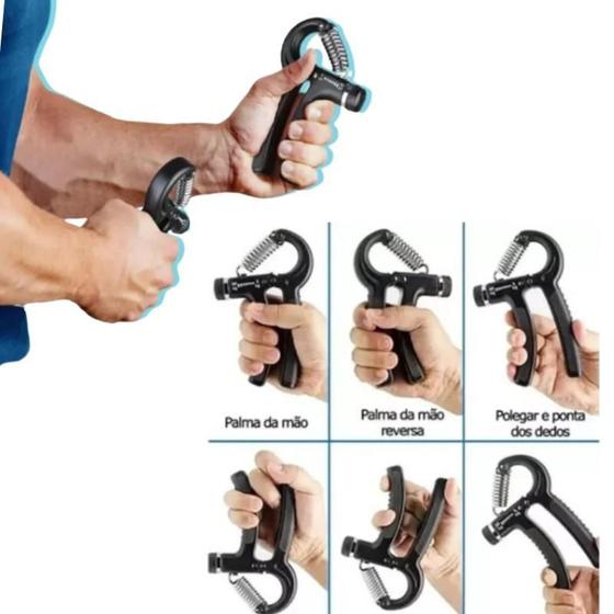 Imagem de Handgrip Mão Ajustável 60Kg Contador Fisioterapia Academia