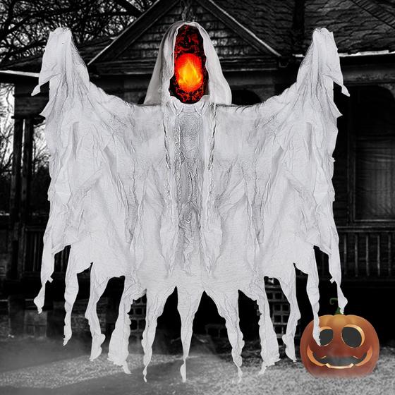 Imagem de Hanging Ghost Prop Joliyoou 55 Halloween com som e luz