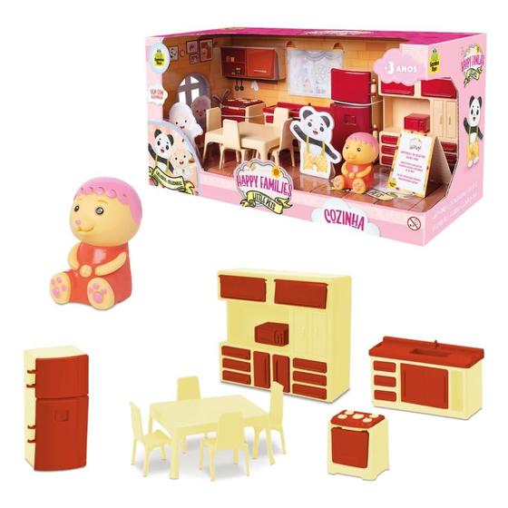 Imagem de Happy Families Cozinha E Figura Casinha De Boneca Samba Toys