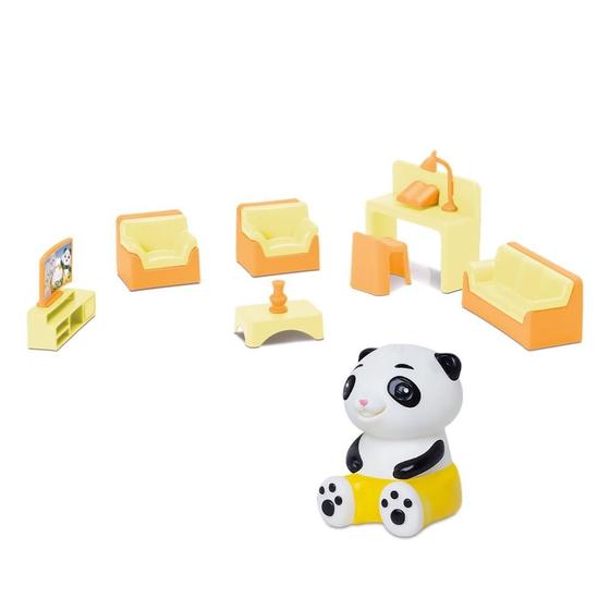 Imagem de Happy Families Playset Sala e Figura Brinquedo Samba Toys