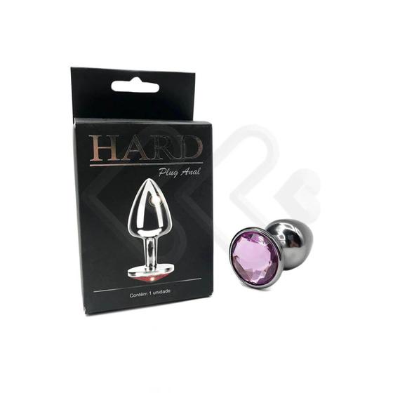 Imagem de Hard - Plug Anal Cônico em Metal Polido com Joia em sua Base - Tamanho P - 5,3 x 2,6 cm