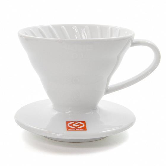 Imagem de Hario V60 - Gotejador de Café de Plástico Tamanho 02 (Branco)