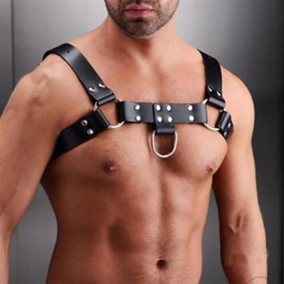 Imagem de Harness Peitoral Bear Men BIDIM Ajustável com Fivelas de Metal - GS Acessórios