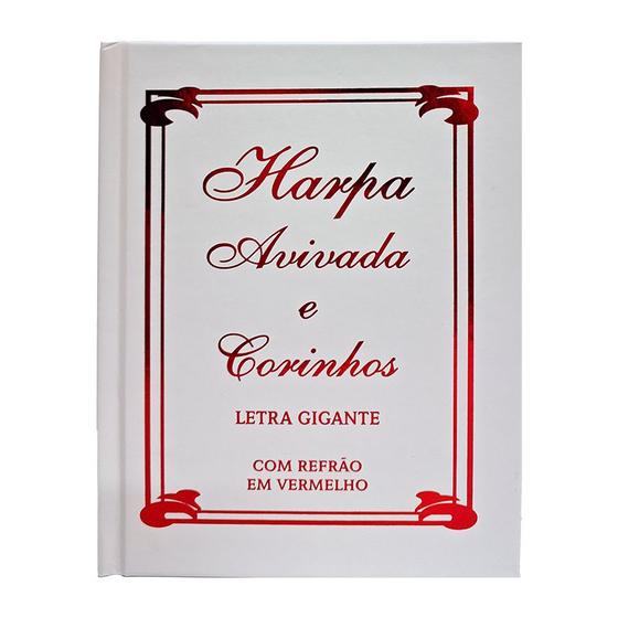 Imagem de Harpa avivada e corinhos capa dura lt gigante - mod 13 tradicional branca
