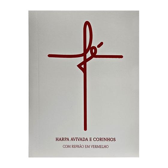 Imagem de Harpa Avivada e Corinhos com Refrão em Vermelho - Letra Gigante (Fe Branca)