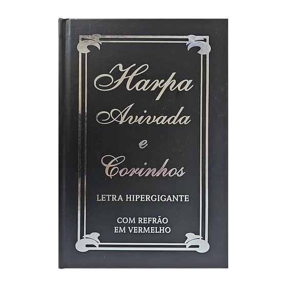 Imagem de Harpa Avivada e Corinhos Letra Hipergigante  Capa Dura Tradicional Preta