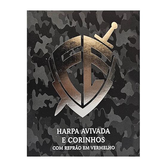 Imagem de Harpa Avivada e Corinhos Letra Maior com Refrão em Vermelho - Escudo Camuflada - CPP