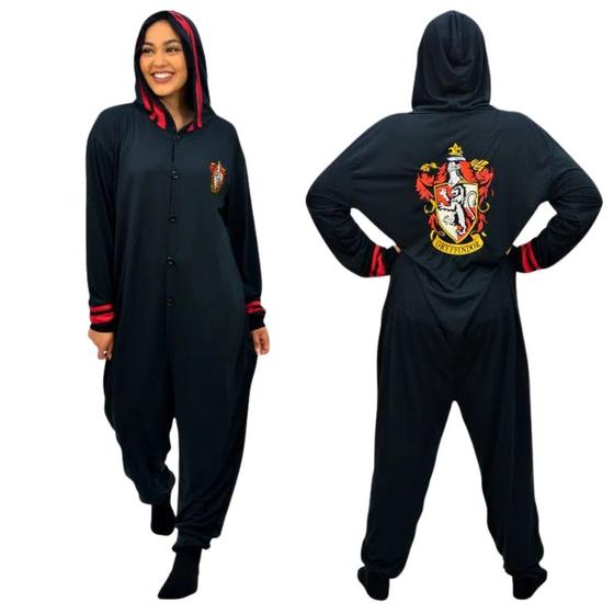 Imagem de Harry Potter Grifinória Gryffindor Kigurumi Macacão Pijama Roupa Fantasia Verão Oficial Warner Bros