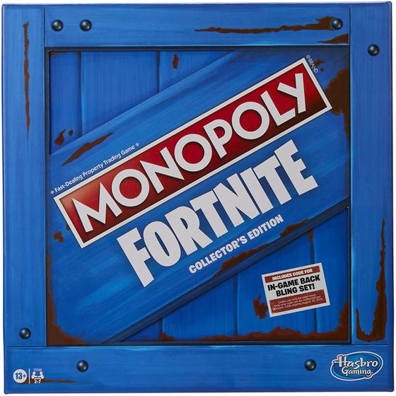 Imagem de Hasbro Gaming Monopoly: Fortnite Collector's Edition Board Game Inspirado em Fortnite Video Game, Board Game for Teens and Adults, Ages 13 and Up