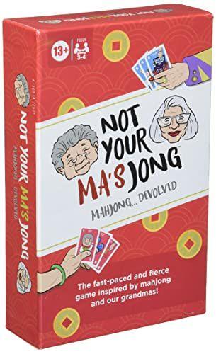 Imagem de Hasbro Gaming Not Your Ma's Jong, um jogo de cartas rápido para 3-4 jogadores inspirados em Mahjong e 2 avós, jogo em família, jogo de festa divertido para idades 13+
