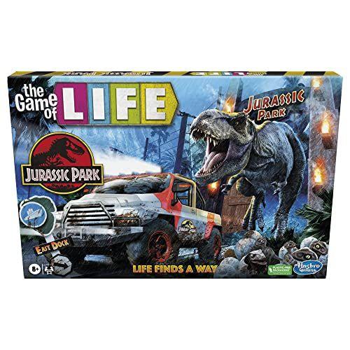 Imagem de Hasbro Gaming The Game of Life Jurassic Park Edition Game, Family Board Game for Kids Ages 8 and Up, Inspirado no Filme de Sucesso Original