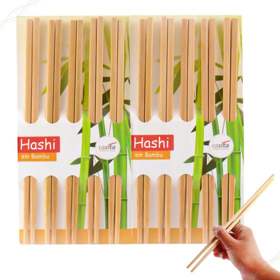 Imagem de Hashi Bambu Bamboo Pauzinho Japones 24cm - 10 Pares