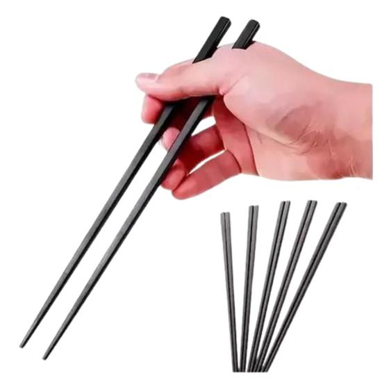 Imagem de Hashi Reutilizável Kit Com 5 Pares Comida Japonesa Palitinho