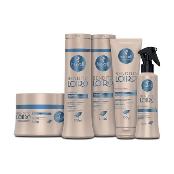 Imagem de Haskell Bendito Loiro Completo 5 Produtos 300ml Antiemborrachamento