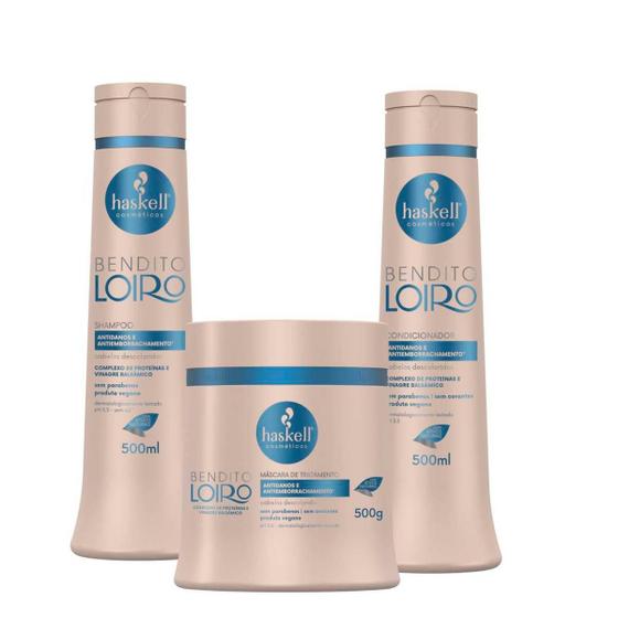 Imagem de Haskell Bendito Loiro Trio 500ml/g Cabelos Loiros com Química