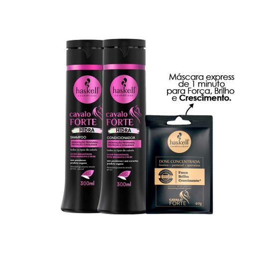 Imagem de Haskell Cavalo Forte Hidra Shampoo + Cond 300ml +Dose 40g