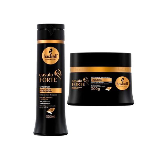 Imagem de Haskell Cavalo Forte Shampoo 300ml Máscara 300 Haskell Cresce Cabelo Força Brilho e Crescimento