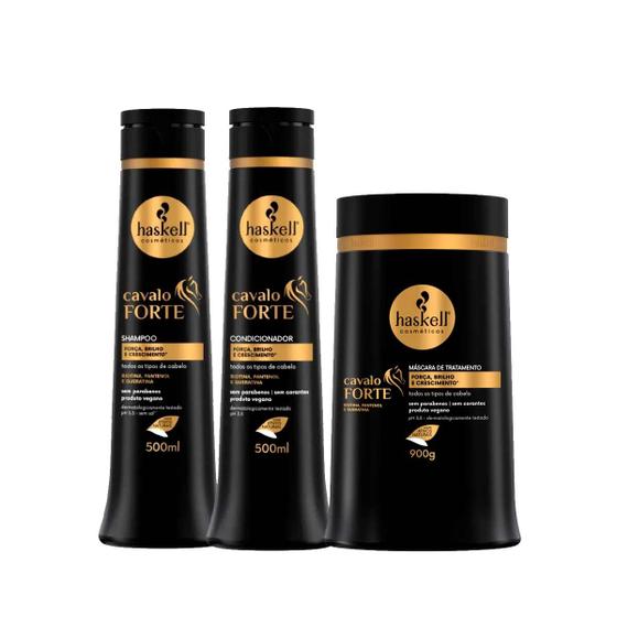 Imagem de Haskell Cavalo Forte Shampoo Condicionador 500ml e Máscara 900g