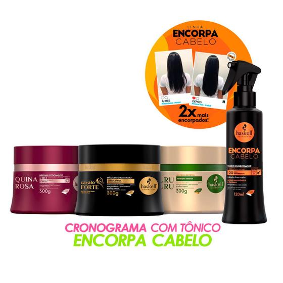 Imagem de Haskell Cronograma Cabelos Crespos 300g + Tônico Encorpa