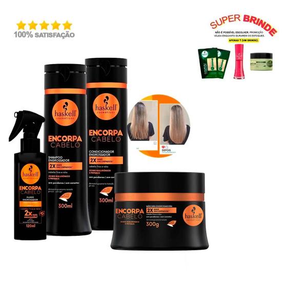 Imagem de Haskell Encorpa Cabelo Kit 300 Ml Completo 4 Produtos