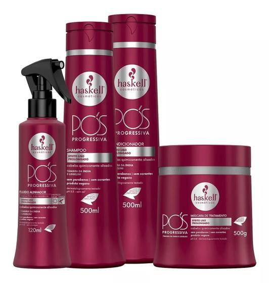 Imagem de Haskell Kit Pós Alisamentos e Progressivas 500ml Completo 4 Produtos