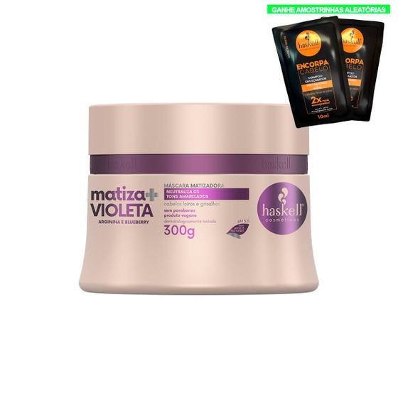 Imagem de Haskell Máscara Matizadora Roxa Cabelos Loiros Extend Color Matiza+ 300g