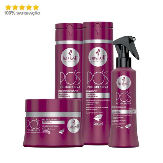 Imagem de Haskell Pós Progressiva Shampoo Máscara Condicionador Leave in 150g