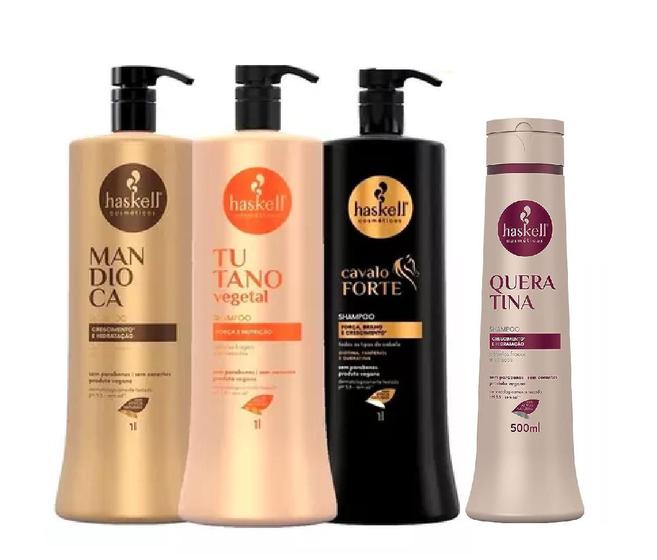 Imagem de Haskell Shampoos Mandioca Tutano Queratina Cavalo 1kg/500ml