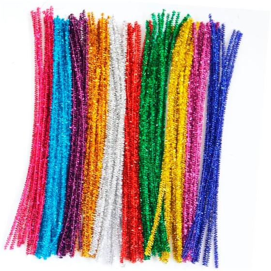 Imagem de Haste de Chenille Glitter 30 cm - Sortido - 100 unidades - Rizzo